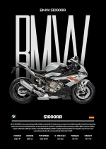 متال پوستر موتور طرح BMW M1000RR کد L2297