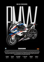 متال پوستر موتور طرح BMW S1000RR کد L2298